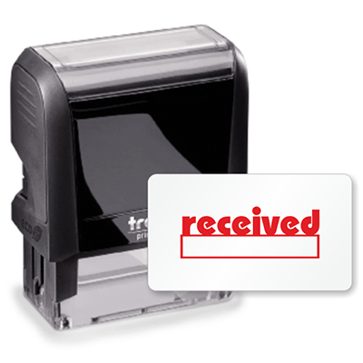 PLEASE READ and INITIAL Self-Inking Stock Message Stamp