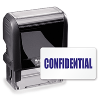 Self-Inking Stamp - Confidential (Blue) Stamp