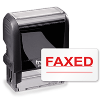 Self-Inking Stamp - Faxed (Red) Stamp